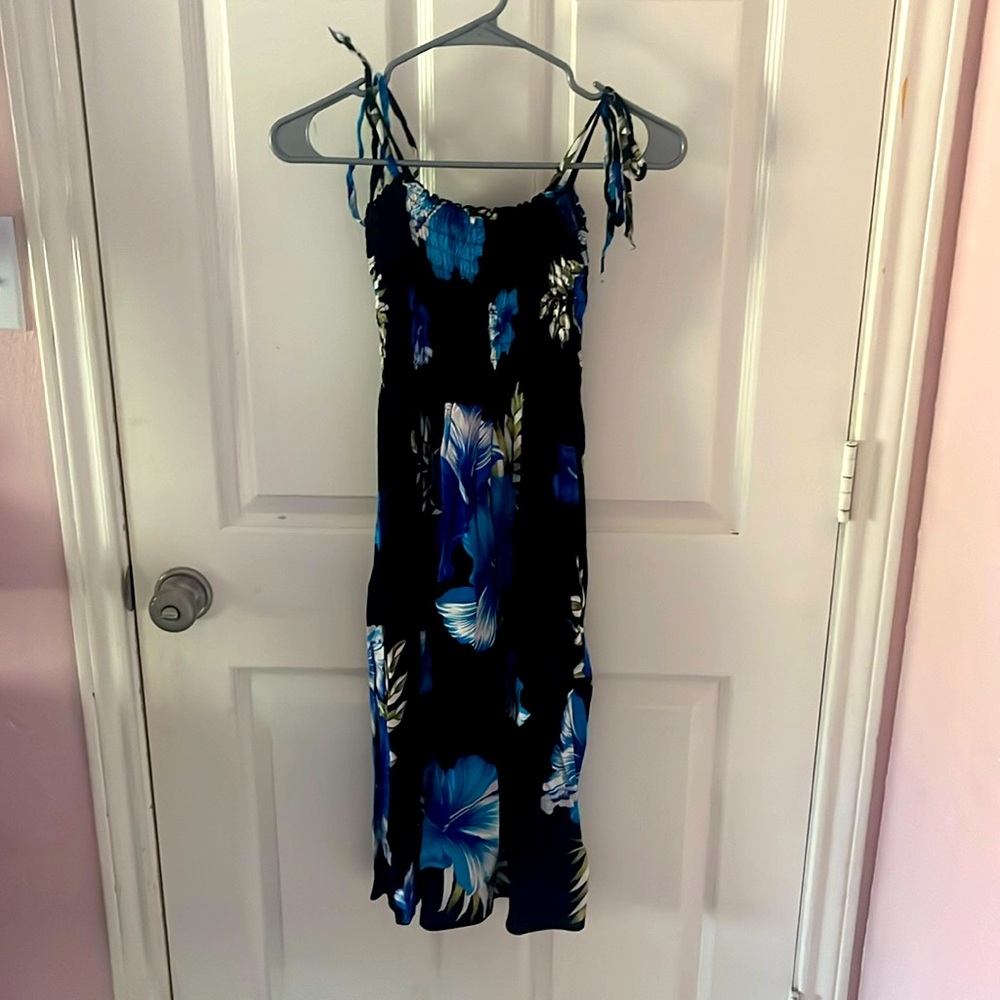 A long Hawaiian dress bought in Hawaii.